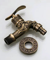 Comprar torneira de parede em bronze com design de dragão decorativo oriental para jardim e áreas externas com encaixe G1/2